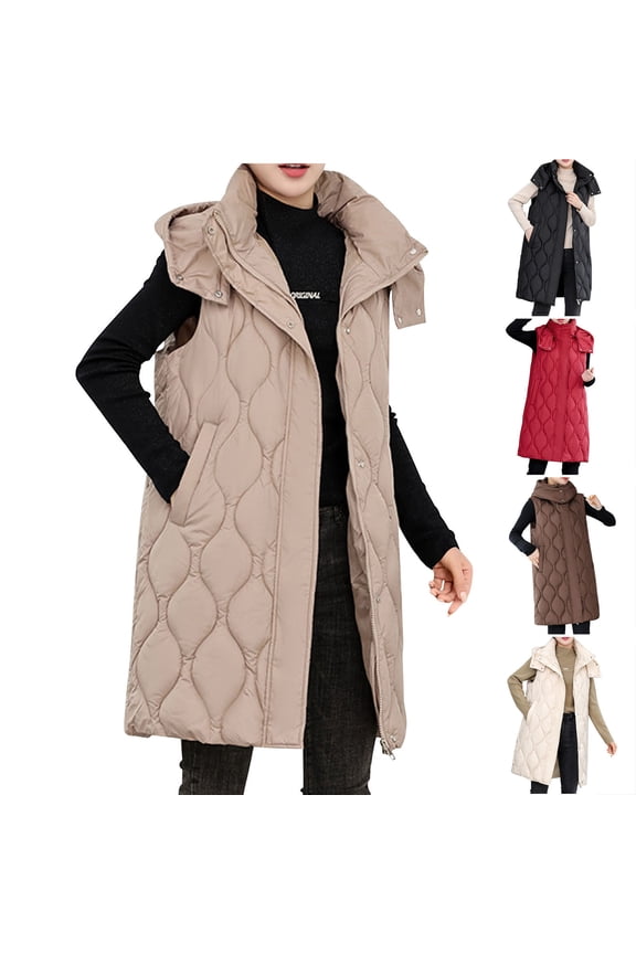 Women's Sleeveless Hooded Jacket Solid Color Longline Outerwear Shacket Windbreaker Lightweight Summer Beach Cover Up | CSEONE,White L