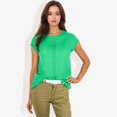 thumbnail image 1 of Women's Sleeveless Knit Top With Seam Front Detail- Large, Green, 1 of 6