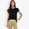 thumbnail image 1 of Women's Sleeveless Knit Top With Seam Front Detail- X Large, Black, 1 of 6