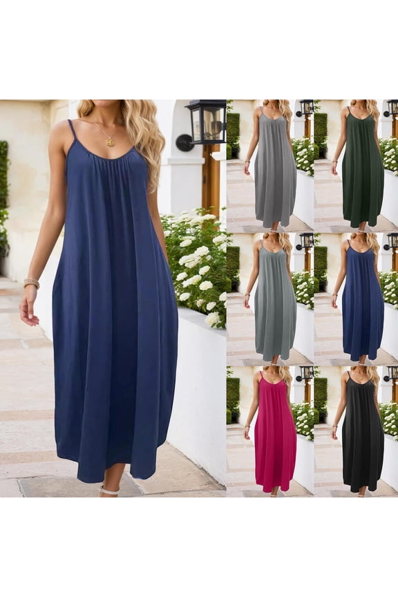 Women's Sleeveless Long Nightdress Scoop Neck Full Slip Nightshirt Loungewear Sleepdress Army Green XXXXXL