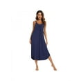 thumbnail image 1 of Women's Sleeveless Long Nightgown Summer Full Slip Sleep Dress Soft Nightshirt Chemise Sleepwear Lounge Dresses, 1 of 7