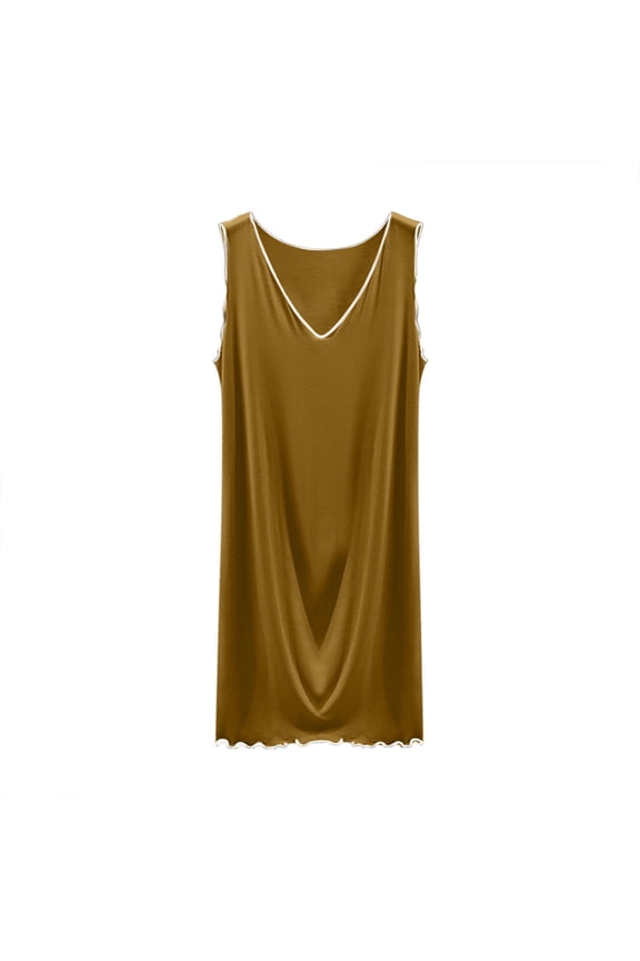 Women's Sleeveless Nightdress, Loose sizingSleep Dress for Women, Breathable Summer Sleepwear, Casual homewear Dress, easeable Nightgown for Sleeping