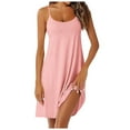 thumbnail image 1 of TYGHBN Women's Sleeveless Nightgown Neck Pajama Dress Racerback Sleep Dress Sleeveless Nightdress Chemise Women S Nightgown Short Women's Sleep Shirt Nightshirts for Women Long plus Size Night Shirt, 1 of 4