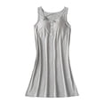 thumbnail image 1 of Women's Sleeveless Nightgown with Built-in Bra - Loose Casual Sleepwear Soft Comfy for All Seasons, Racerback Design, 1 of 5