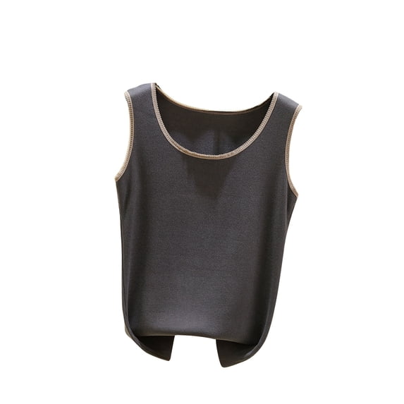 Women's Sleeveless Patchwork Lace Loose Fit Flowy Tunic Tops Dressy Casual Tops Scoop Neck Solid Color Tank Tops Vintage Summer Clothes Elegant Going out Blouse Fashion Dark Gray T Shirts L