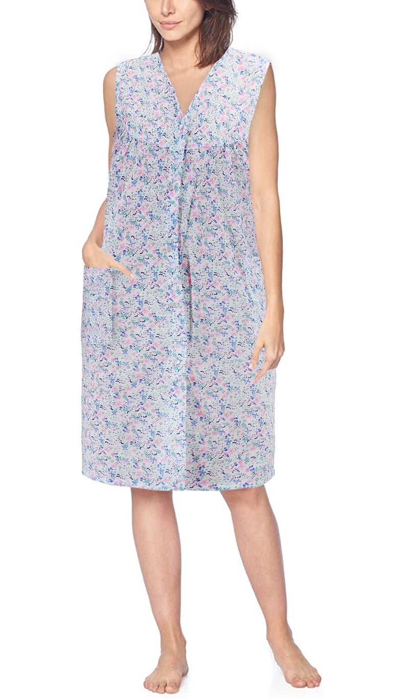 Diana Women's Classic Floral Duster Nightgown Gown House