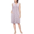 thumbnail image 1 of Women's Sleeveless Pearl Snap Button Floral Duster Nightgown Lounger Robe G168 (Pink, XL), 1 of 3