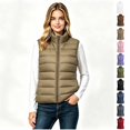 thumbnail image 1 of Women’s Sleeveless Puffer Vest, Pockets Zip Up Quilted Jacket, Women's Size S-2XL, 1 of 3