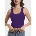 thumbnail image 1 of Women's Sleeveless Racerback Crop Tank Top Camisole Backless Scoop Neck Shirts, 1 of 6