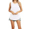 thumbnail image 1 of Women's Sleeveless Ribbed Knit Tank Top  Casual Loose Fit Crew Neck Shirt, 1 of 6