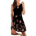 thumbnail image 1 of Women's Sleeveless Round Neck Floral Print Dress - Chic and Comfortable, 1 of 1