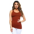 thumbnail image 1 of Women's Sleeveless Seamless Tank Top - Brick Red, 1 of 5