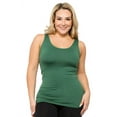 thumbnail image 1 of Women's Sleeveless Seamless Tank Top Plus Size - Hunter Green, 1 of 6