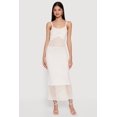 thumbnail image 1 of Women's Sleeveless Side Slit Crochet Maxi Dress, 1 of 3