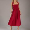 thumbnail image 1 of Women's Sleeveless Summer Dress, Casual Midi Camisole Dress in Lightweight Polyester for Daily Wear and Special Occasions, 1 of 5