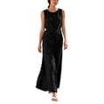 thumbnail image 1 of Women's Sleeveless Summer Maxi Dress, Elegant Ruched Cross Front Swing Wedding Guest Casual Dresses, 1 of 7