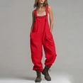 thumbnail image 1 of Women's Sleeveless Summer Romper Jumpsuit with Side Pockets, 1 of 6