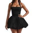thumbnail image 1 of Women's Sleeveless Summer Tie Up Backless Corset Dress - Party/Beach/Club, Stretchy, Sexy Streetwear, 1 of 7