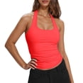 thumbnail image 1 of Women's Sleeveless Super Elastic Quick Drying Breathable Top,Color:RD2, 1 of 7