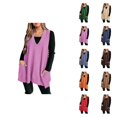 thumbnail image 1 of Women's Sleeveless Sweater Vest Oversized for a Modern Loose Fit Women's Sweater Vest V Neck Pullover Knitwear Tank Top Trendy Sleeveless Sweater, 1 of 5