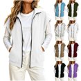 thumbnail image 1 of Women's Sleeveless Sweatshirts Zip up Jacket Casual Spring And Winter Layering Piece Sweatshirt Jacket with Pocket Outfit Travel, 1 of 8