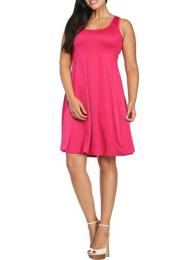 Bust seam sleeveless lined knee length dress