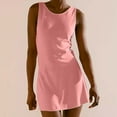 thumbnail image 1 of DailyTrove Women's Sleeveless Tank Mini Dress, Solid Color, Everyday Essentials & Layering Use, Soft Modal Blend, 1 of 6