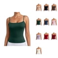 thumbnail image 1 of Women's Sleeveless Tank Top Camisole with Adjustable Spaghetti Straps – Pure Color Basic Layering Piece for Everyday Wear, Y2K Casual Outfit Essential, 1 of 6