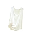 thumbnail image 1 of Women's Sleeveless Tank Top Casual and Fashionable Outerwear Solid Color Top Women Camisole Tops White L, 1 of 5