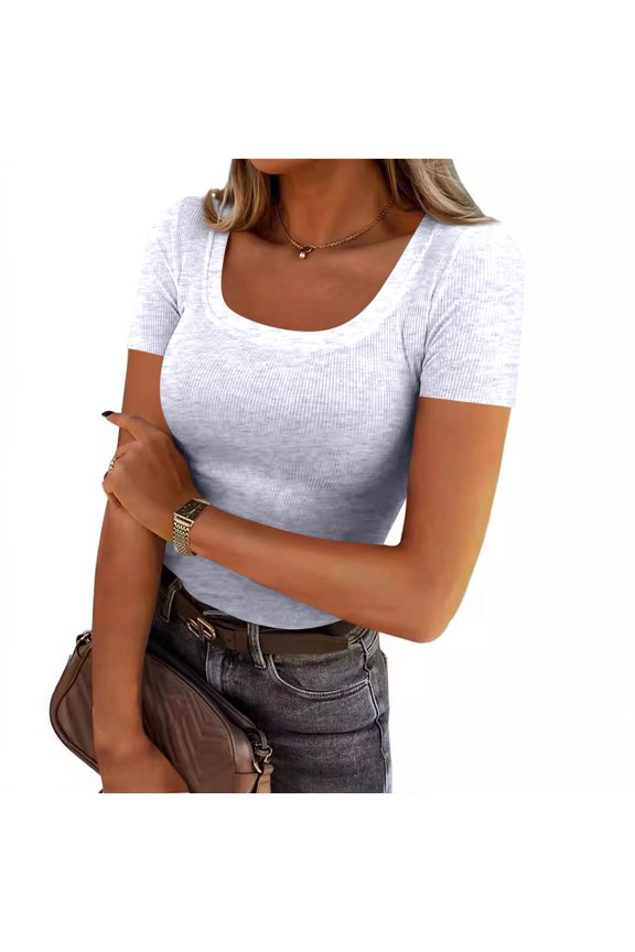 Women's Sleeveless Tank Top Form Fitting Scoop Neck Ribbed Knit Basic Cami Shirts