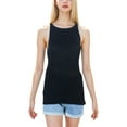thumbnail image 1 of Women's Sleeveless Textured Knit Tank Top- Medium, Black, 1 of 7