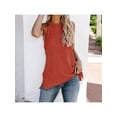 thumbnail image 1 of Women's Sleeveless Textured Knit Tank Top- X Large, Orange, 1 of 7