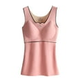 thumbnail image 1 of Women's Sleeveless Thermal Shirt V Neck Vest Built In Bra Lined Winter Underwear Top Warm Comfortable Soft Stretchable, 1 of 2