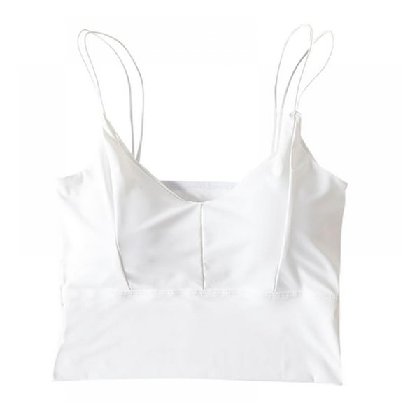 Women's Sleeveless Top Sexy Back Strap V-Neck Vest Women's Bottom Tube Top Silk Tank