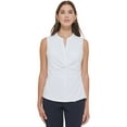thumbnail image 1 of Women's Sleeveless Twist Front Top Ivory XL, 1 of 1