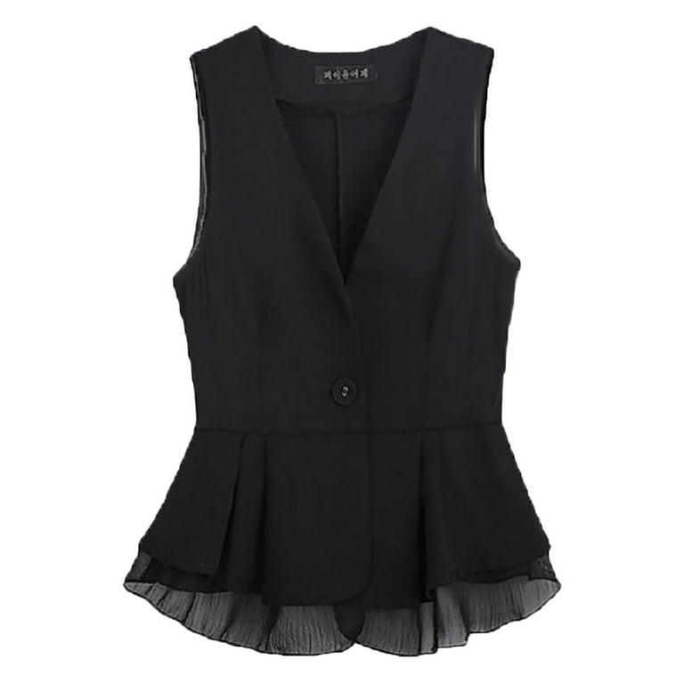 Sleeveless chiffon vest store