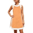 thumbnail image 1 of Women's Sleeveless V Neck Color Block 2 Piece Set Tunic Dress Top with Shorts Summer Beach Outfit with Pockets, 1 of 5