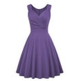 thumbnail image 1 of Women's Sleeveless Wrap V-Neck A-line Bridesmaid Cocktail Party Dress, 1 of 6