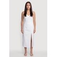 thumbnail image 1 of Women's Sleeveless Zip Back Denim Dress with Side Slit, 1 of 3