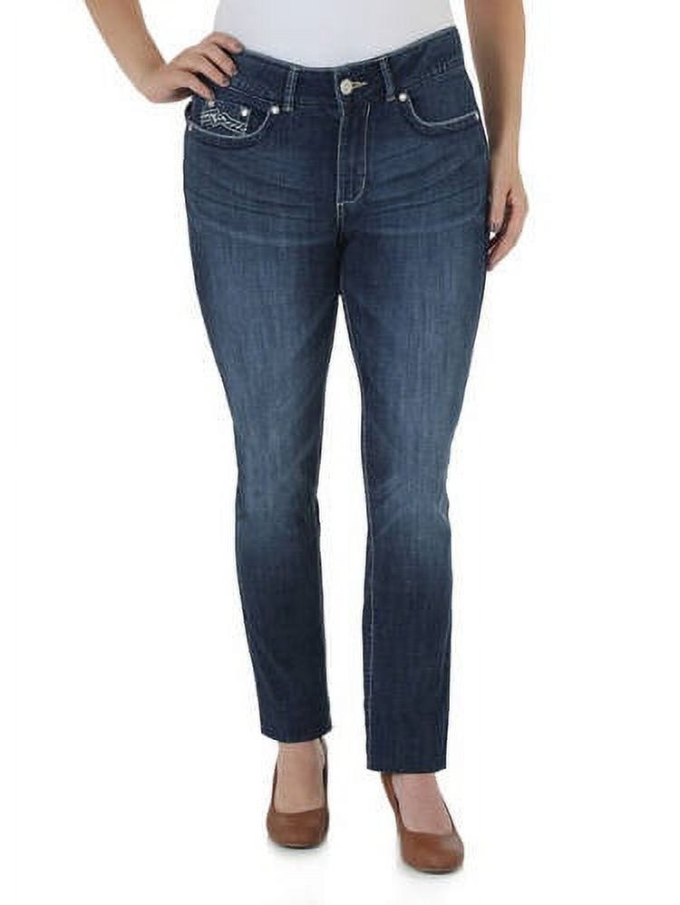 Women's Slender Stretch Slimming Skinny Jeans With Glitz Back Pocket Available in Regular and Petite - image 1 of 1