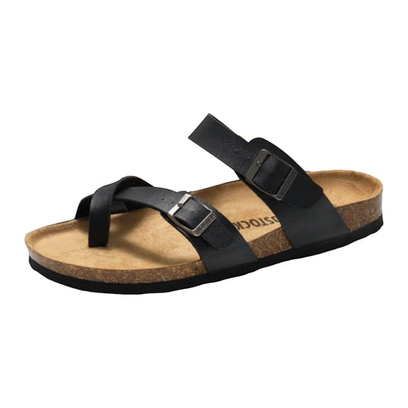 Women's Slide Sandals Flip Flops Casual Slip Ons With Unslip Rubber Outsole And Suede Upper