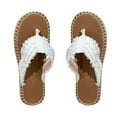 thumbnail image 1 of Women's Slide Sandals Ladies Comfortable Thong Flip Flop Strappy Sandals for Women Casual Flat Straw Sandals Vintage Dressy Summer Slippers US, 1 of 7