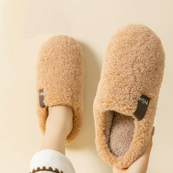 Women's Slides Adjustable Slip on Sandals Couples Men And Same Style All-Match Home Household Silent Fashionable Fall And Winter Thick-Soled Warm Sandals