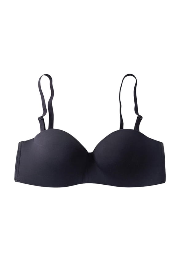 Women's Slightly Lined Lift Support Invisible Seamless Plunge Strapless Bra