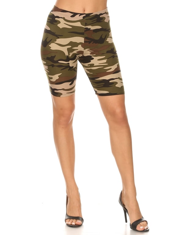 Women's Slim Fit Comfy Stretch Elastic Waistband Biker Shorts