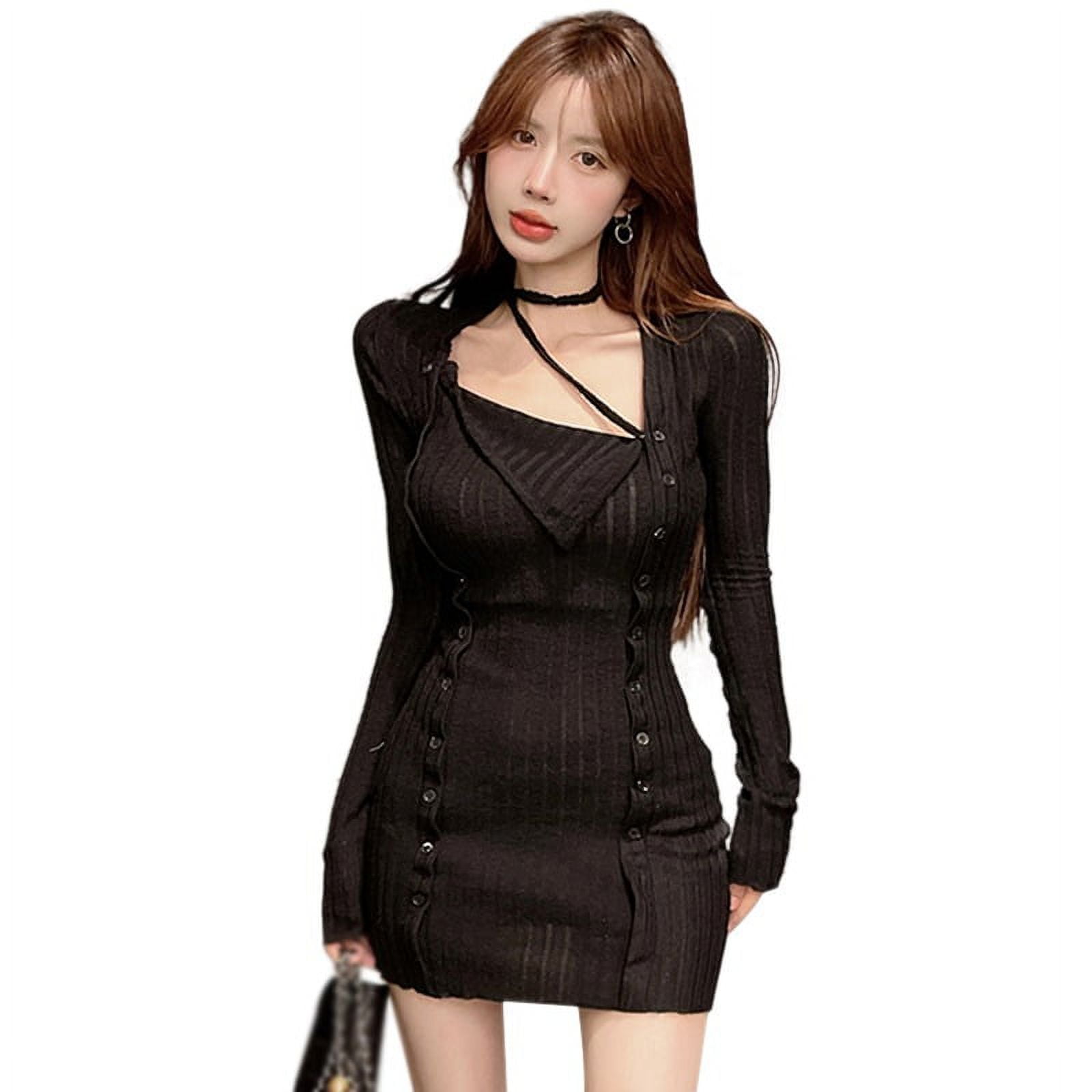 Slim Fit Long Sleeve Dress main image 0