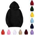 thumbnail image 1 of Women's Slim Fit Hoodie with Pockets Long Sleeve Pullover, 1 of 6