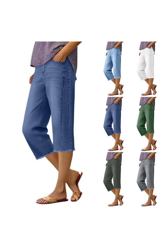 Women's Slim Fit Flexible Stretch Denim Jeans, Button Zip Fly Single Back Pocket, Figure Flattering Soft Pants for Summer Everyday Casual | TruHer,White M