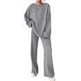 thumbnail image 1 of Women's Slim Fit Loose Comfort Solid Color Knitwear Set, 1 of 2