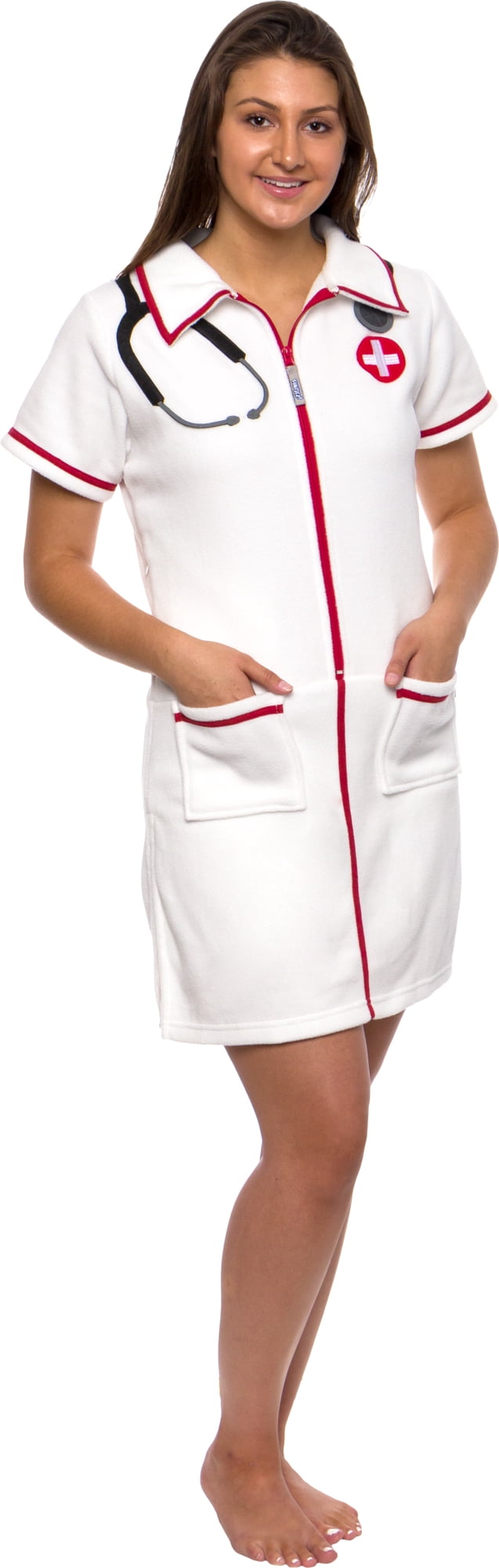 Women's Slim Fit Nurse Scrubs Dress One Piece - Plush Medical
